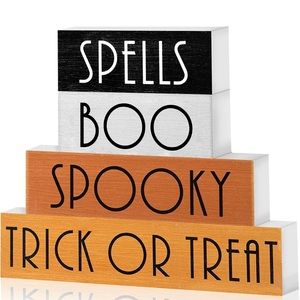 Halloween Tabletop Wooden Halloween Decoration
Block (Table Centerpiece)